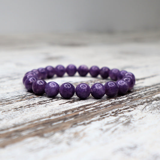 Lepidolite Bead Bracelet | 8mm | Calm, Emotional Healing & Nervous System Support