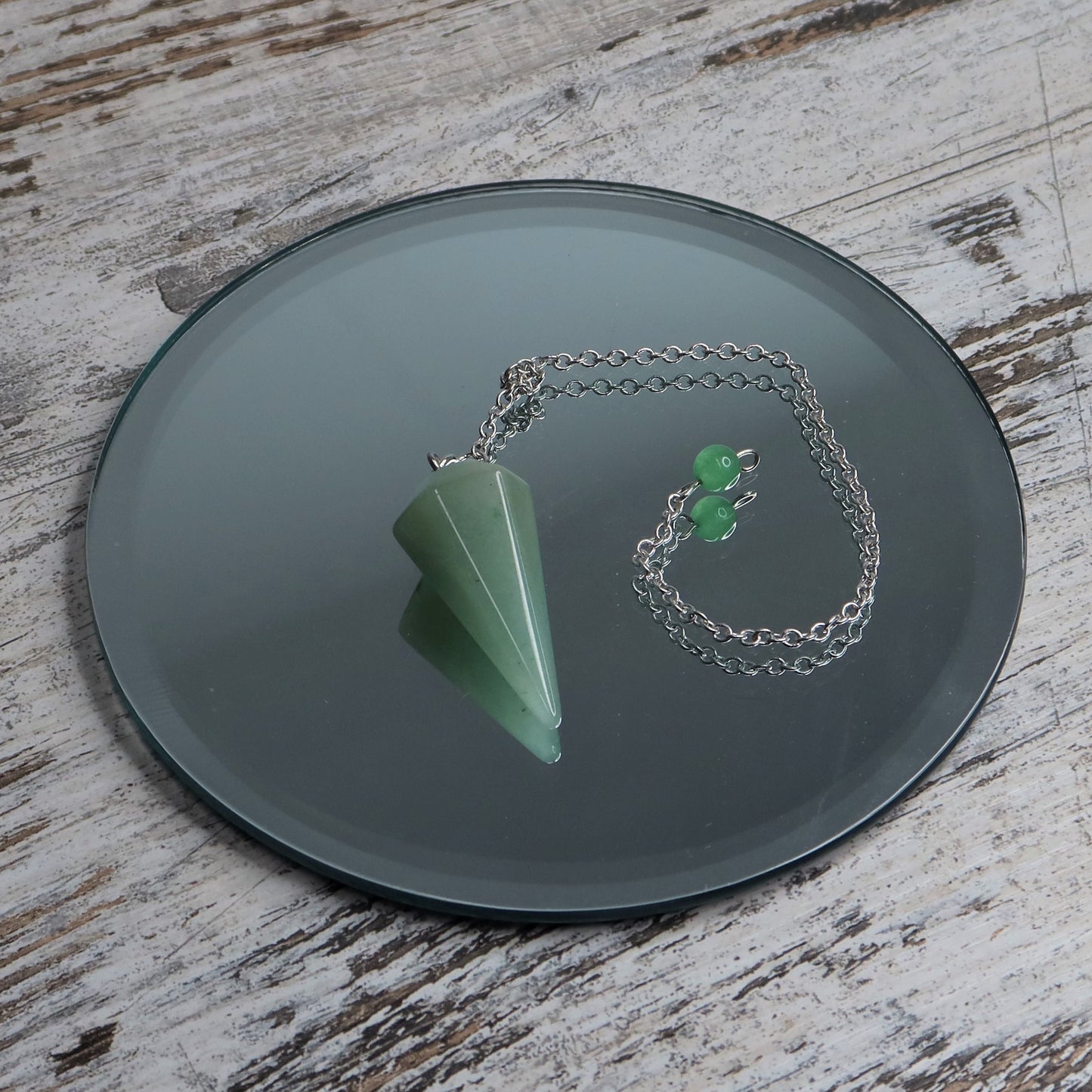 Green Aventurine Faceted Pendulum | Luck, Healing & Heart-Centred Guidance