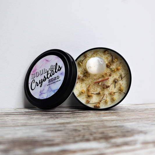 'Higher Self' Soy Candle Tin | Selenite