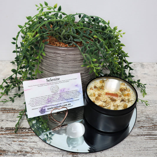 'Higher Self' Soy Candle Tin | Selenite