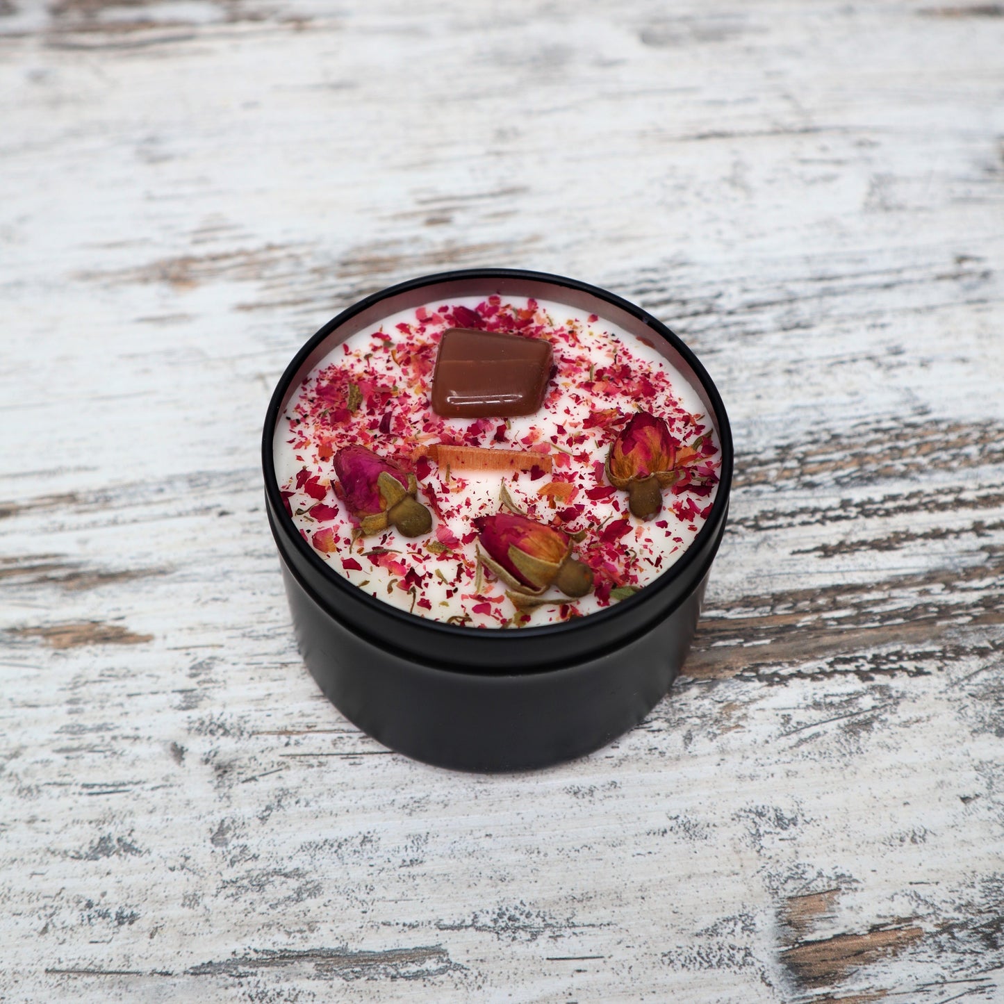'New Beginnings' Soy Candle Tin | Peach Moonstone
