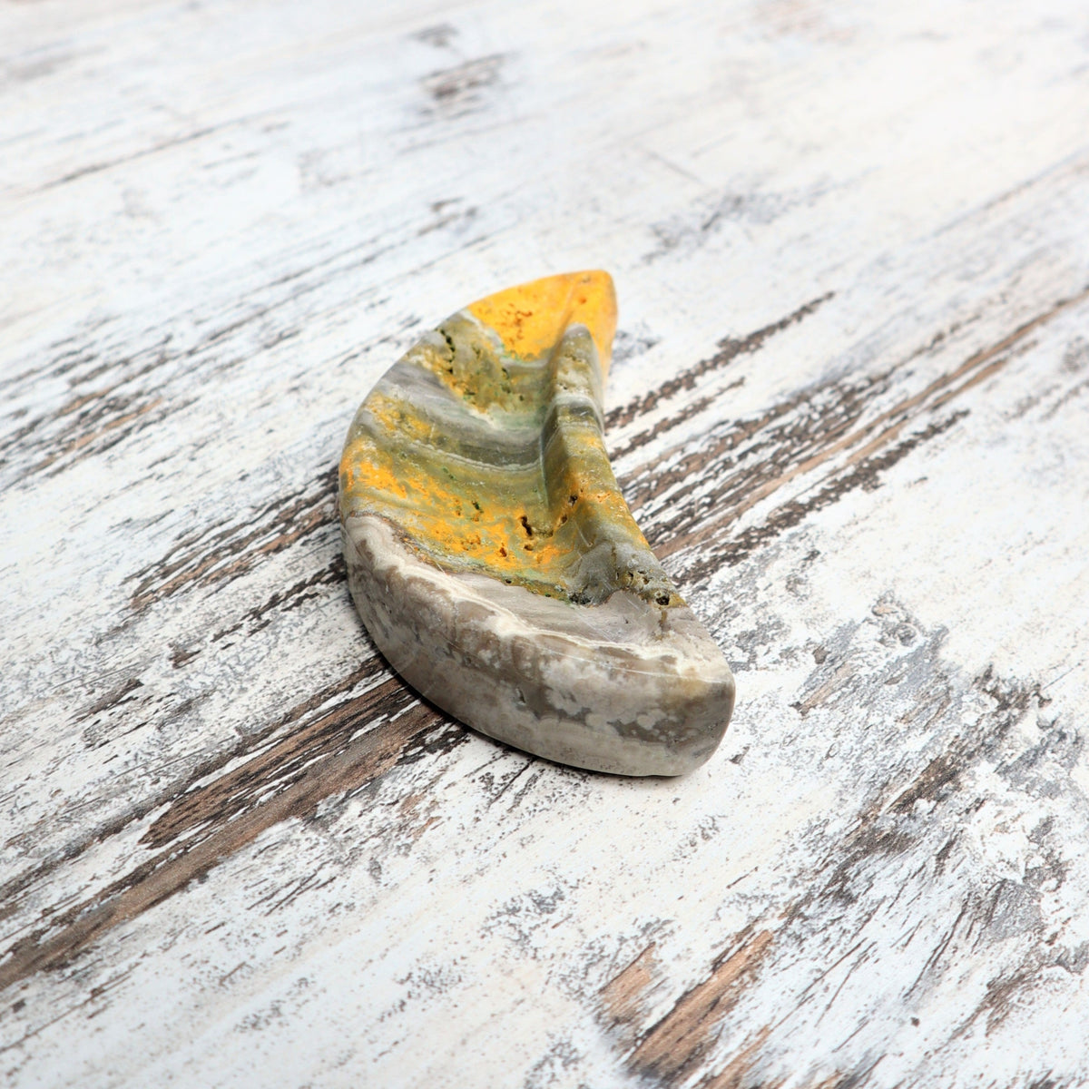 Bumblebee Jasper Mini Moon Bowl | Joyful Energy, Personal Growth & Confidence