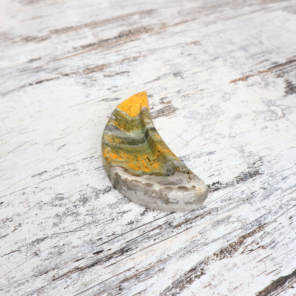 Bumblebee Jasper Mini Moon Bowl | Joyful Energy, Personal Growth & Confidence
