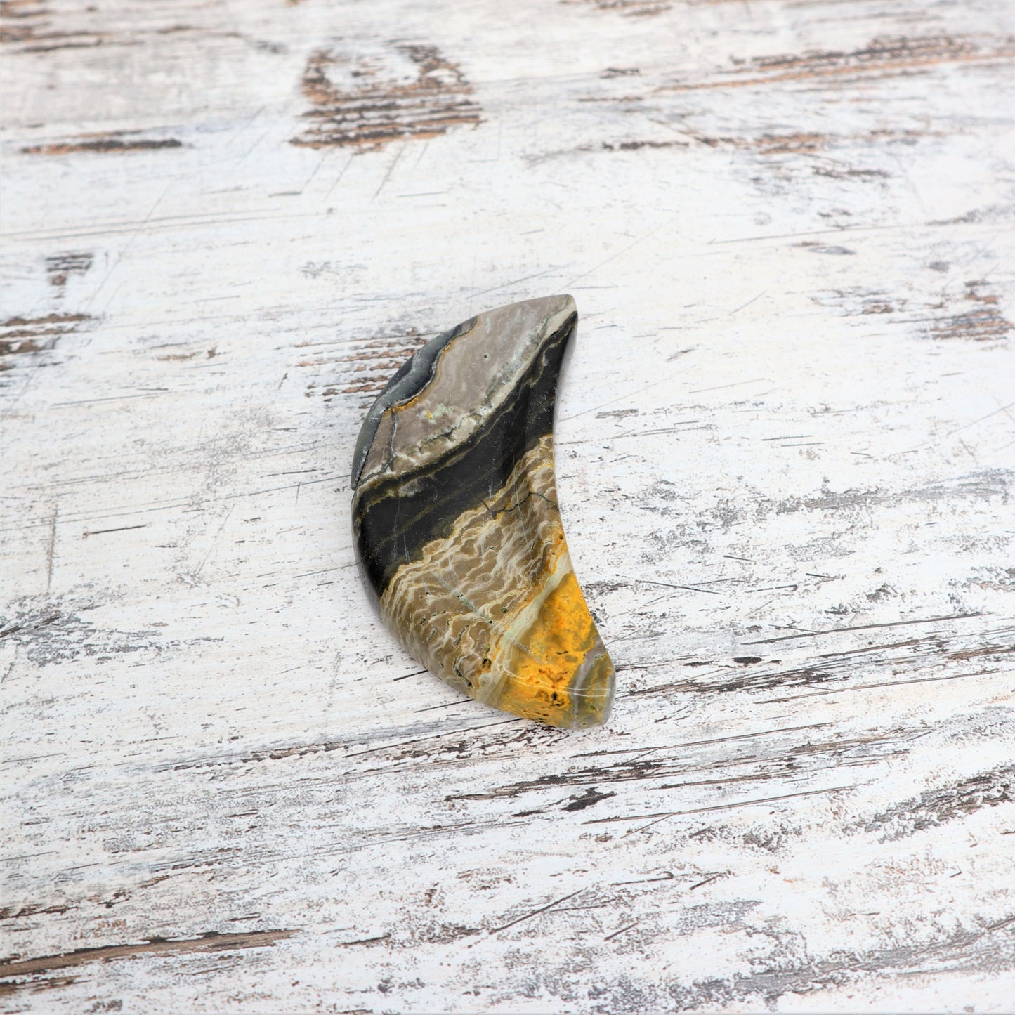 Bumblebee Jasper Moon Bowl | Empowerment & Solar Fire