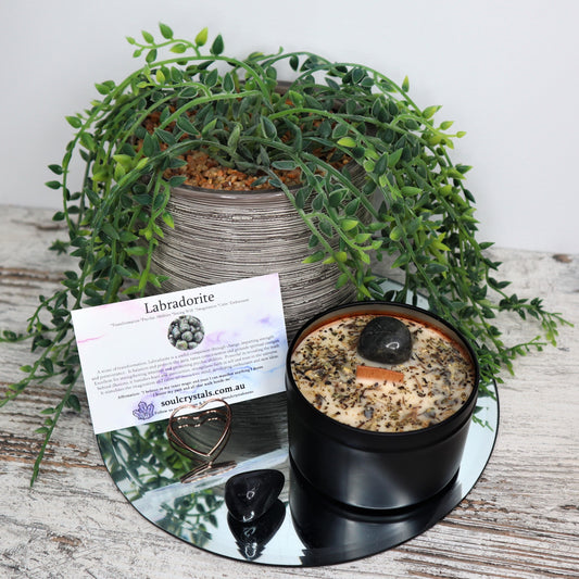 'Metamorphosis' Soy Candle Tin | Labradorite