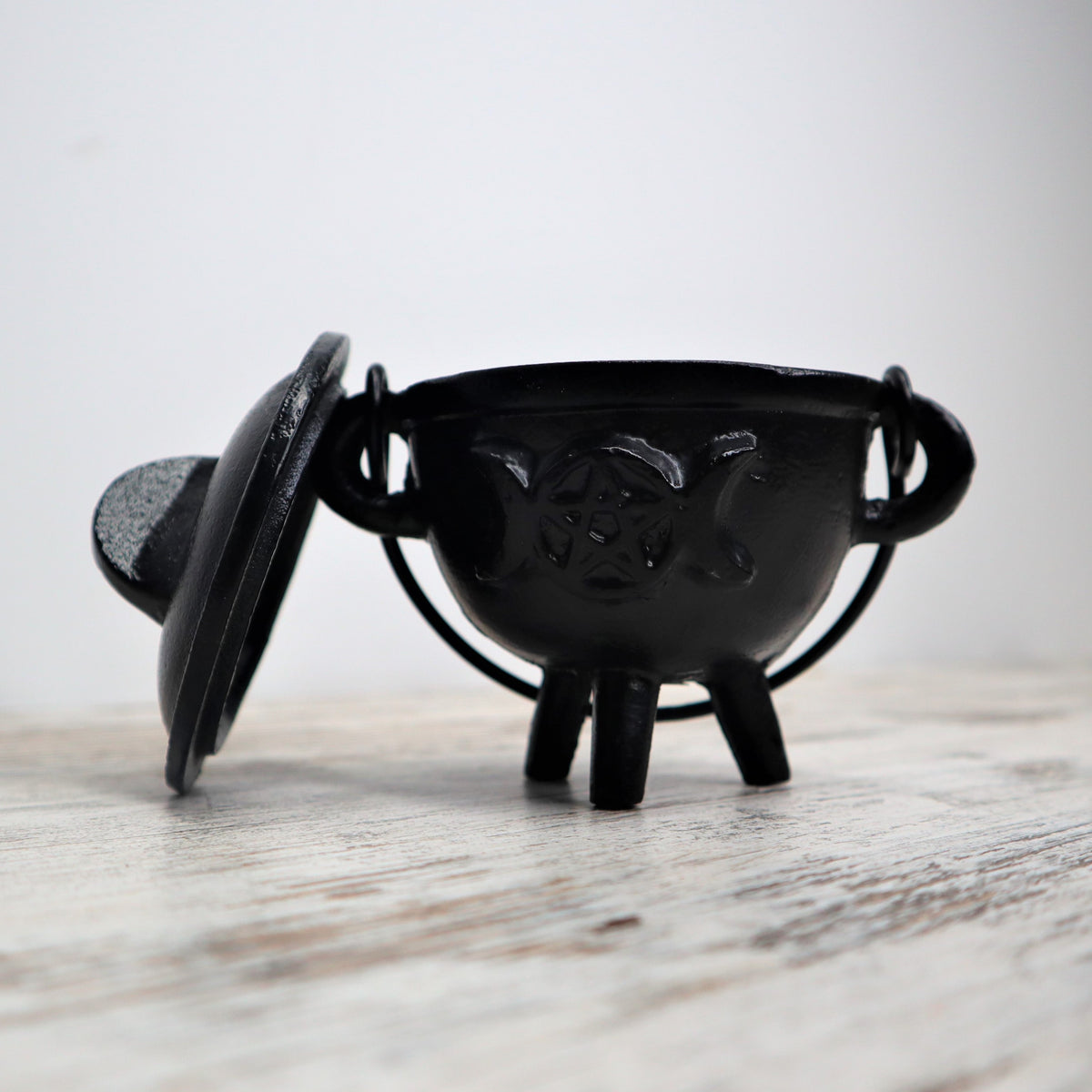 Cast Iron Triple Moon Cauldron | Protection, Cleansing & Ritual Power