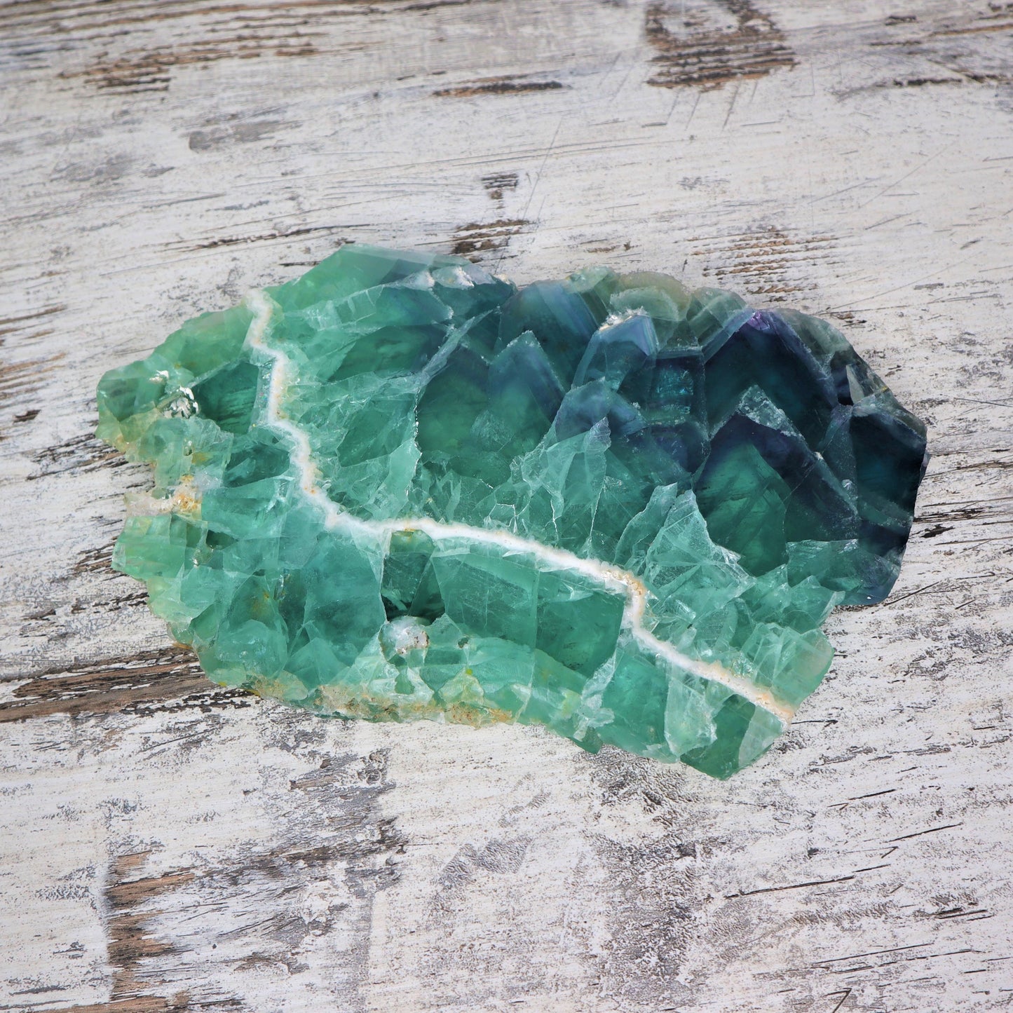 Fluorite Slab | 1.75kg Statement Piece | Focus, Flow & Crystal Clarity
