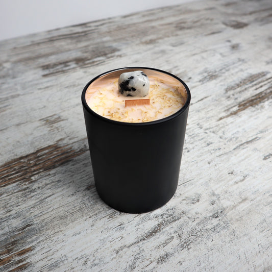 'Good Vibes' Soy Candle | Rainbow Moonstone