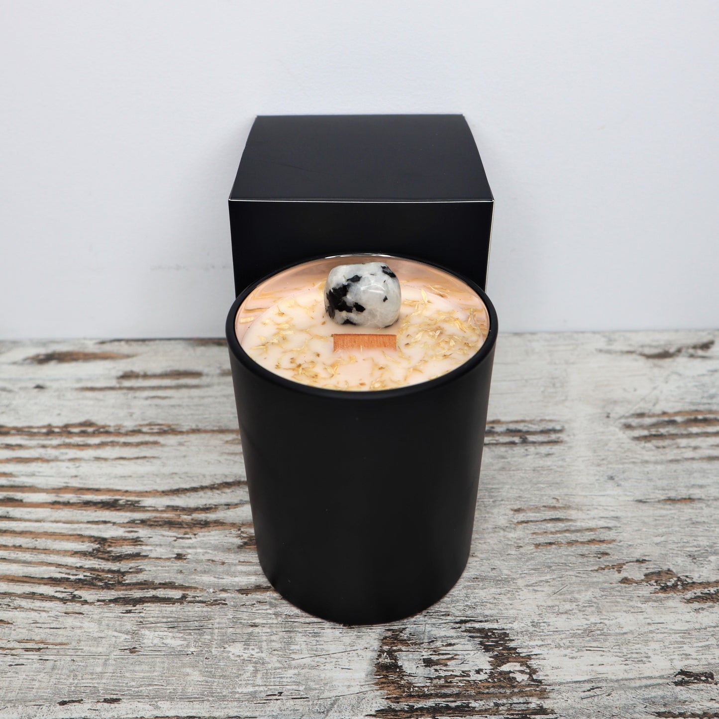 'Good Vibes' Soy Candle | Rainbow Moonstone