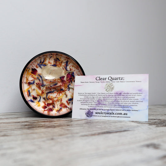 'Harmony + Balance' Soy Candle | Clear Quartz