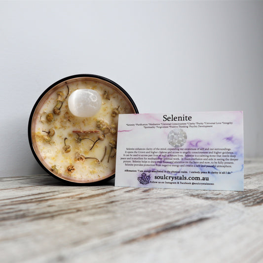'Higher Self' Soy Candle | Selenite