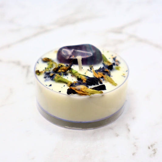 'Study Buddy' Maxi Tealight | Fluorite