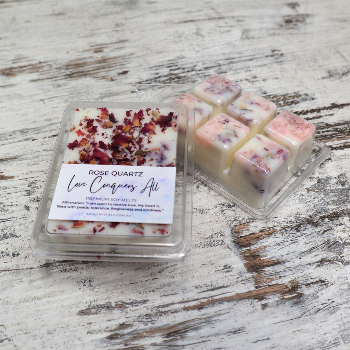 ‘Love Conquers All’ Soy Wax Melts | Rose Quartz