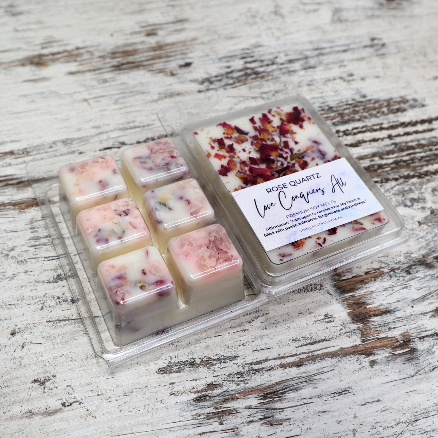 ‘Love Conquers All’ Soy Wax Melts | Rose Quartz