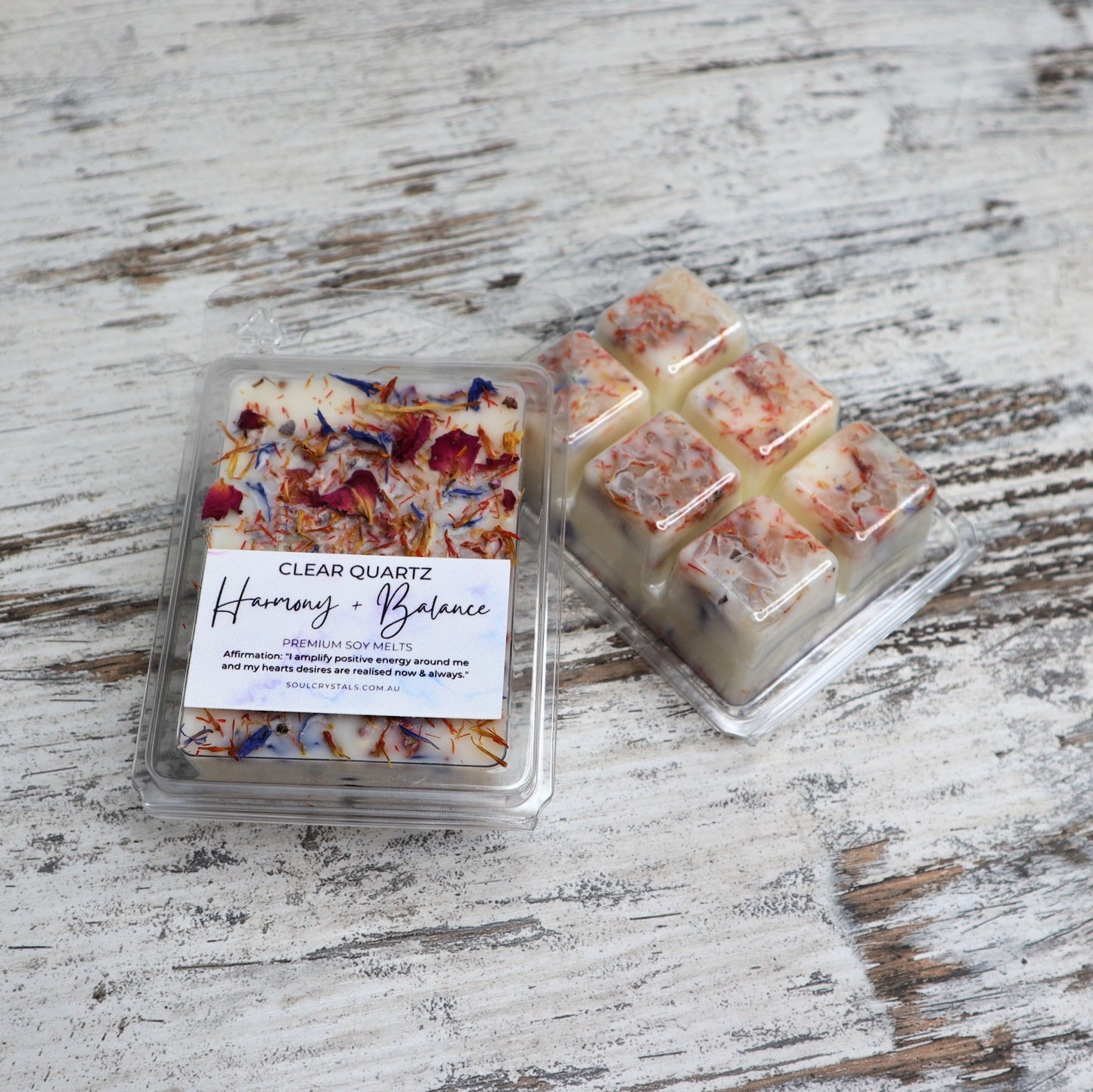'Harmony + Balance' Soy Wax Melts | Clear Quartz