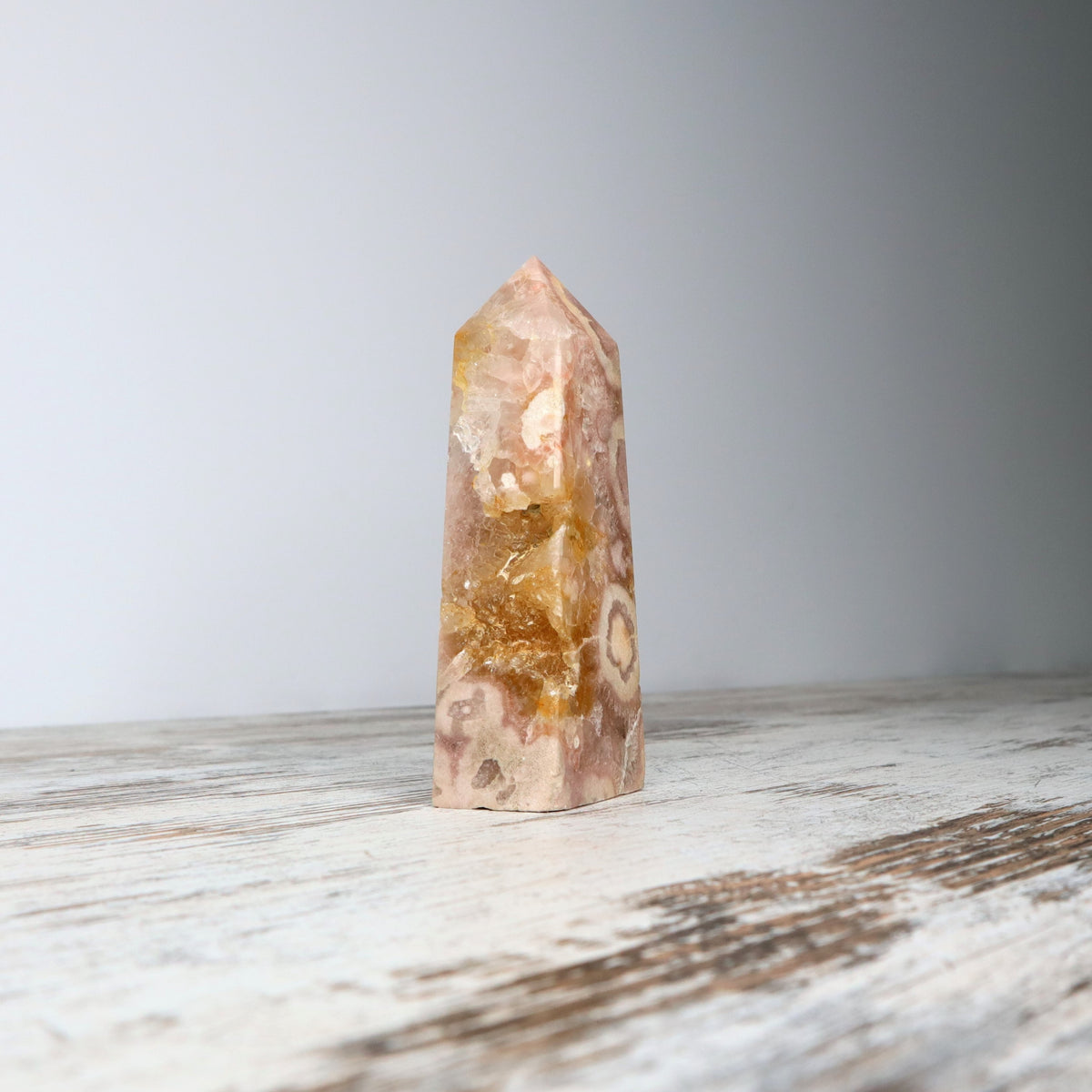 Pink Amethyst Flower Agate Tower | Growth, Healing & Heart Awakening