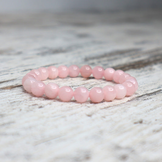Rose Quartz Bead Bracelet | 8mm | Love, Self-Worth & Emotional Healing