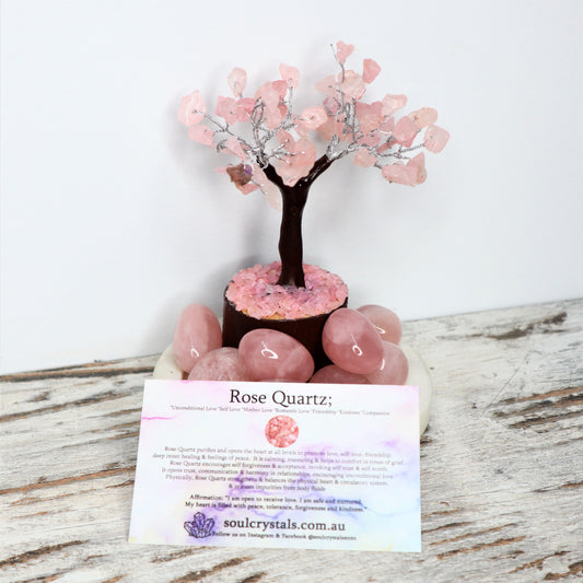 Rose Quartz Mini Crystal Tree