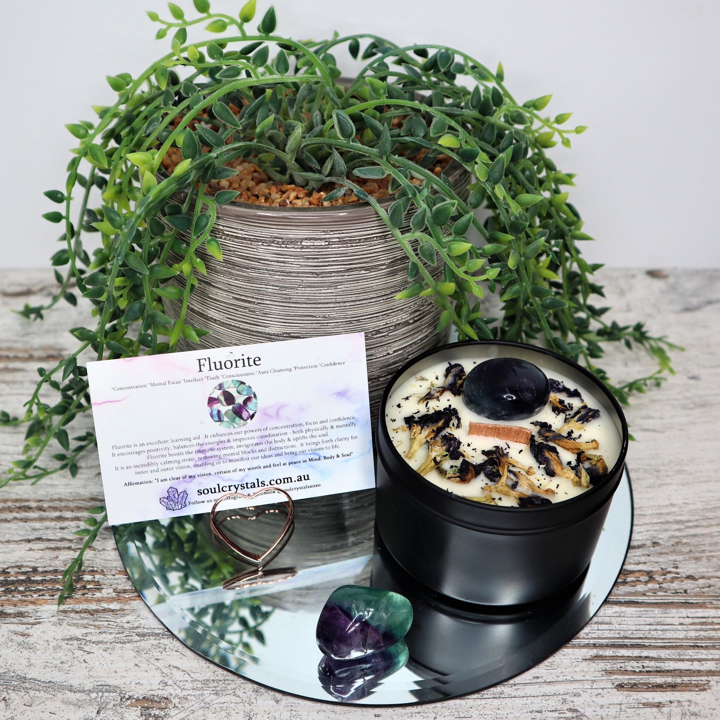 'Study Buddy' Soy Candle Tin | Fluorite
