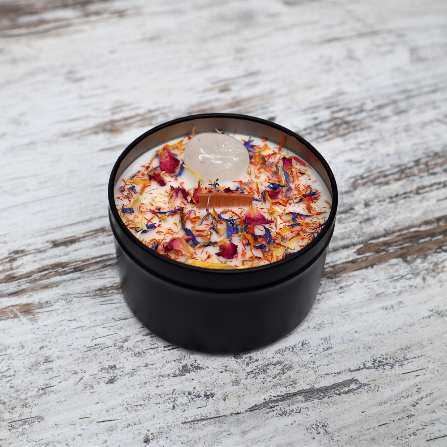 'Harmony + Balance' Soy Candle Tin | Clear Quartz