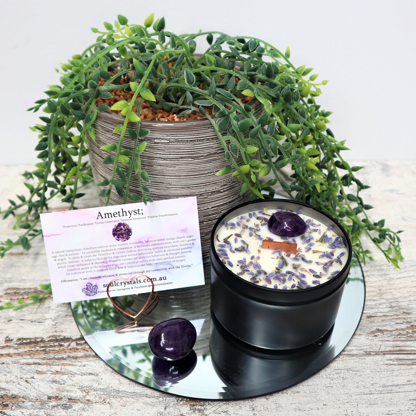 'Sweet Dreams' Soy Candle Tin | Amethyst