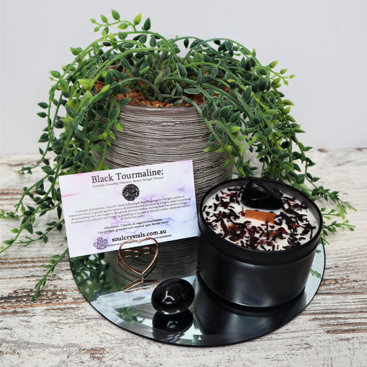'The Protector' Soy Candle Tin | Black Tourmaline
