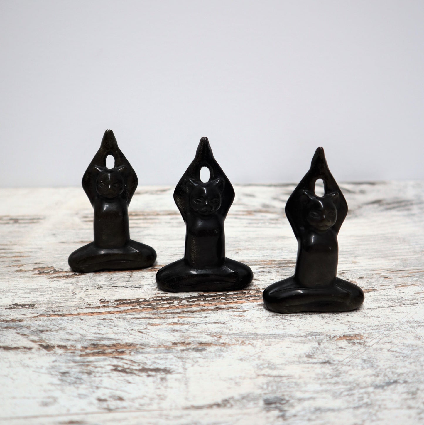 Gold Sheen Obsidian Yoga Cat