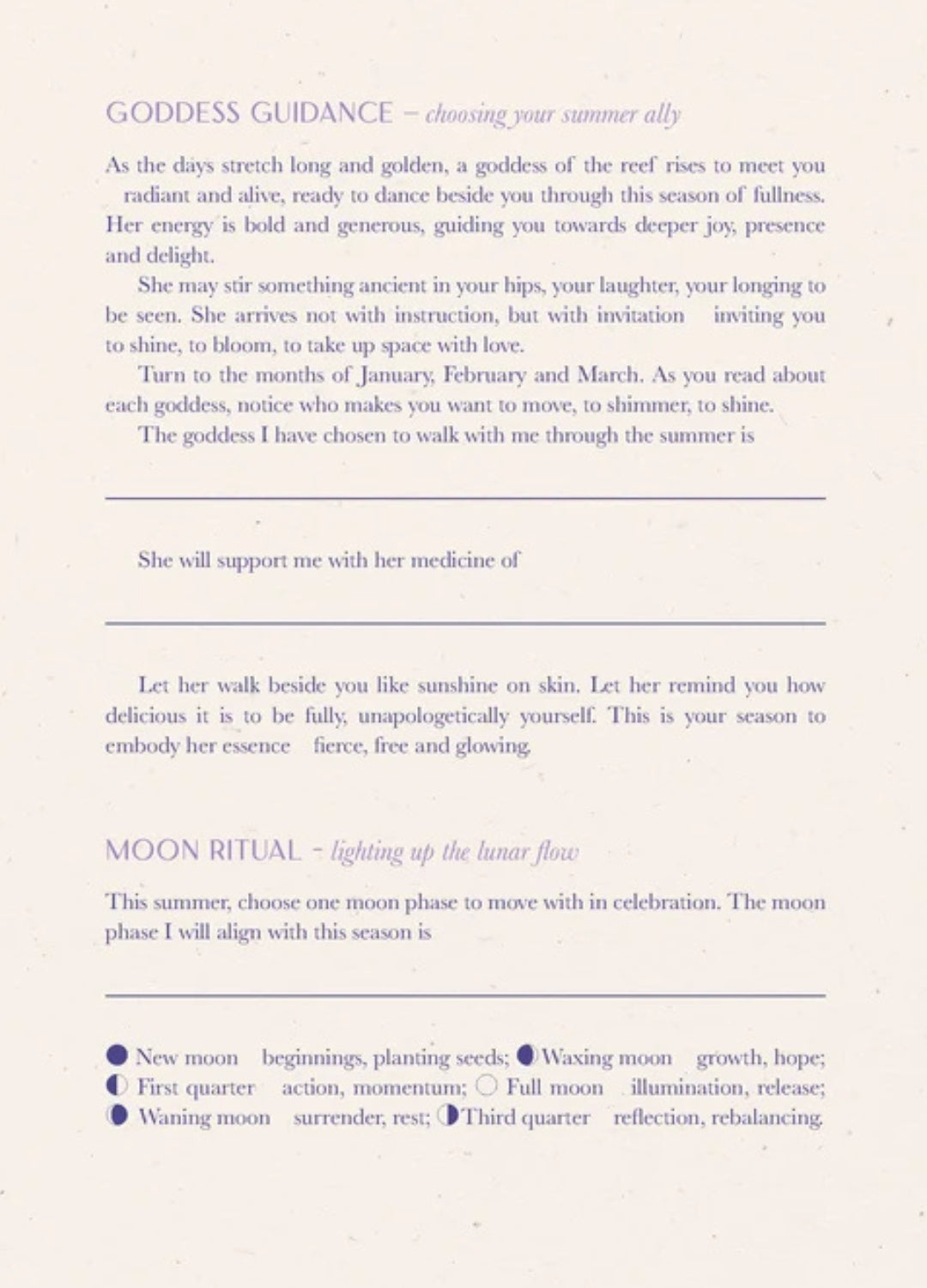 2027 Moon Goddess Diary | Southern Hemisphere