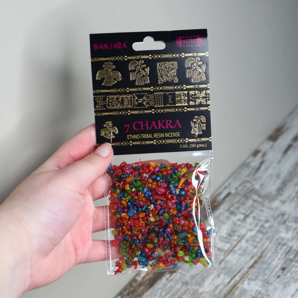 Banjara 7 Chakra Resin Incense 30g | Balance, Alignment &amp; Harmony