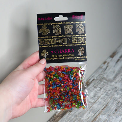 Banjara 7 Chakra Resin Incense 30g | Balance, Alignment &amp; Harmony