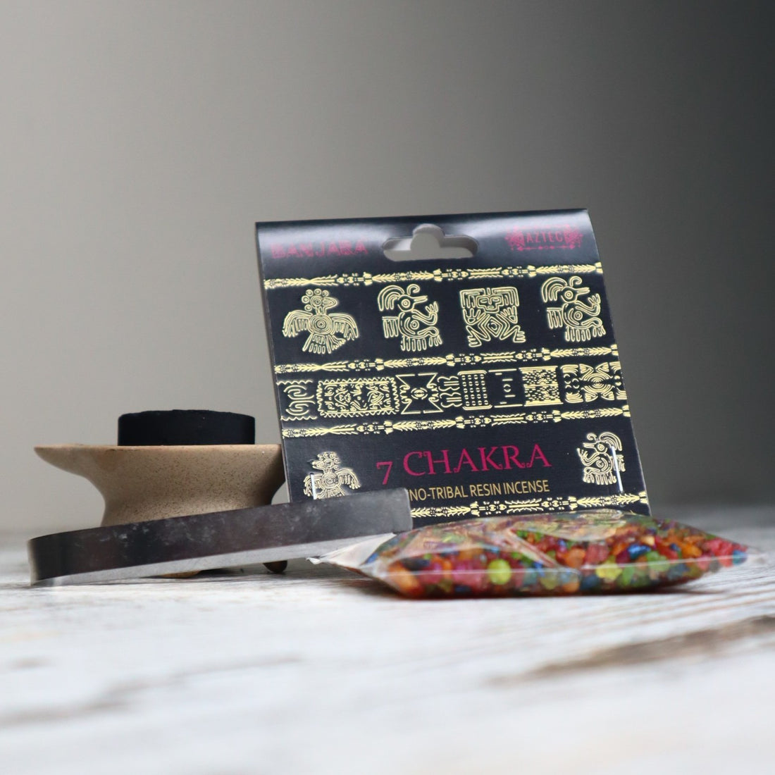 Banjara 7 Chakra Resin Incense 30g | Balance, Alignment &amp; Harmony