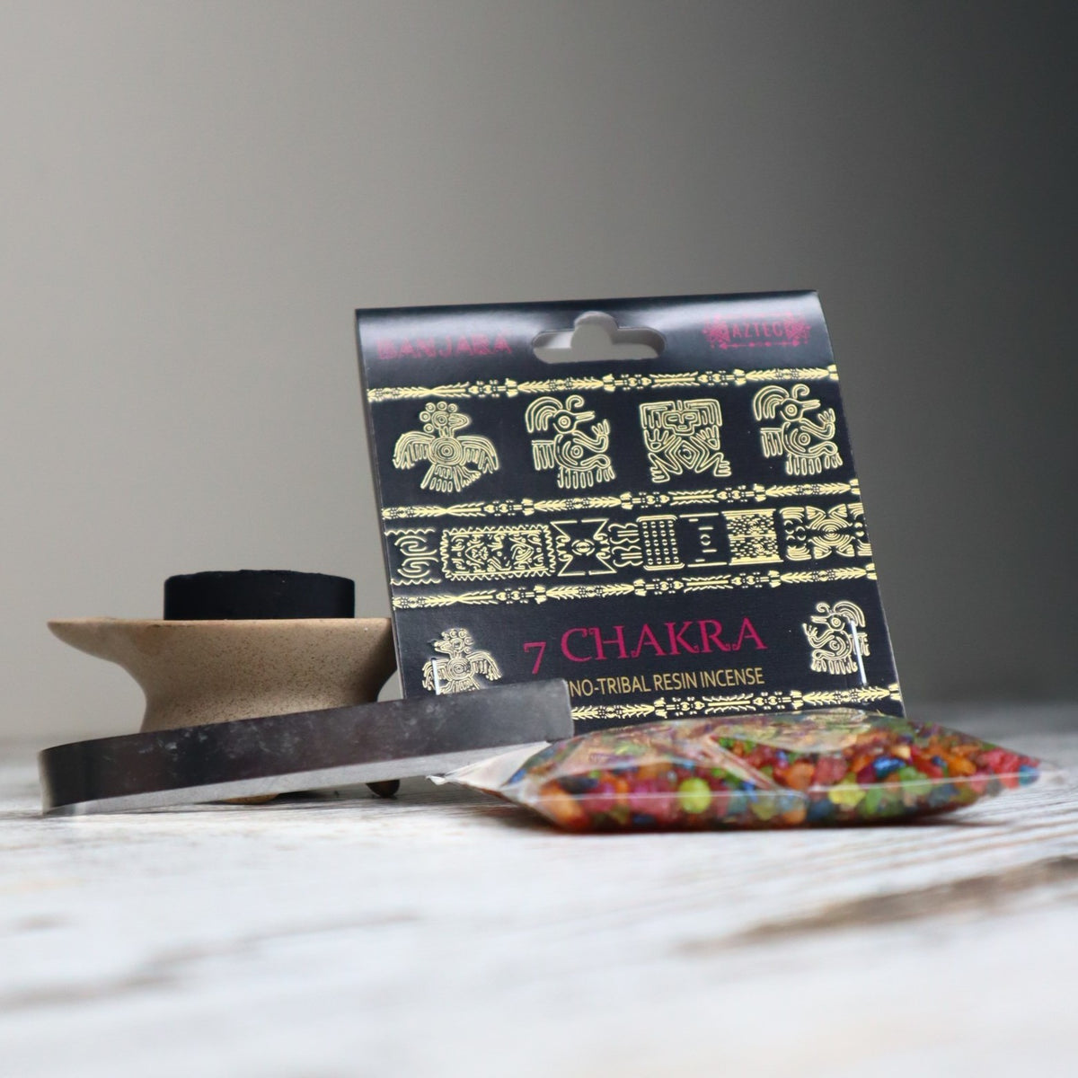 Banjara 7 Chakra Resin Incense 30g | Balance, Alignment &amp; Harmony