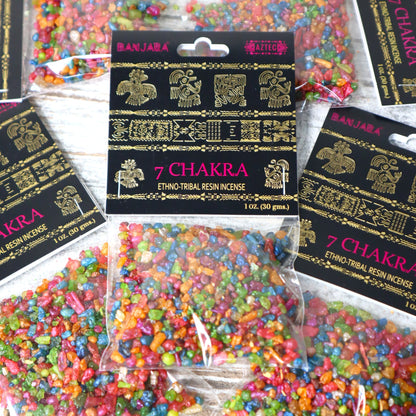 Banjara 7 Chakra Resin Incense 30g | Balance, Alignment &amp; Harmony