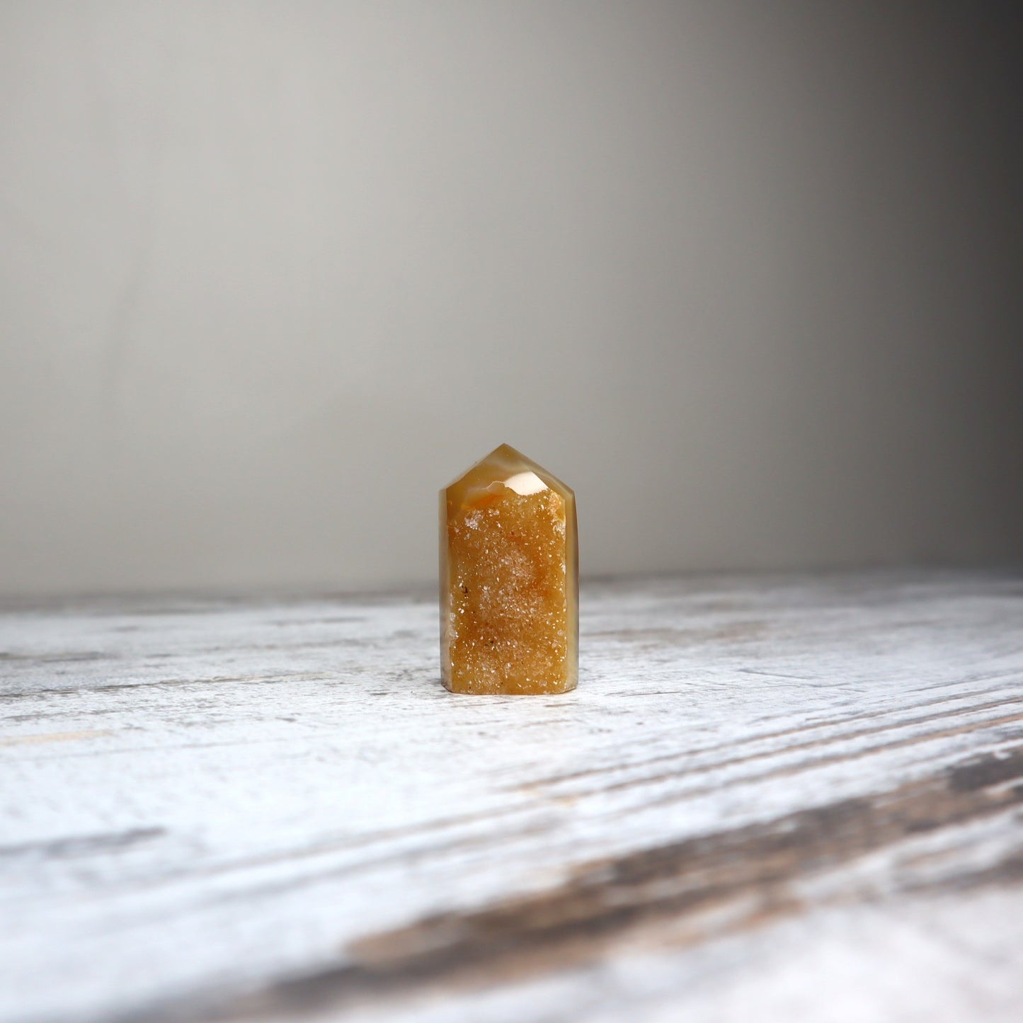 Golden Druzy Agate Tower | Joy · Confidence · Vitality