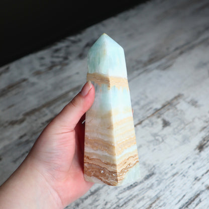 Caribbean Calcite Tower | Calm, Clarity & Emotional Balance