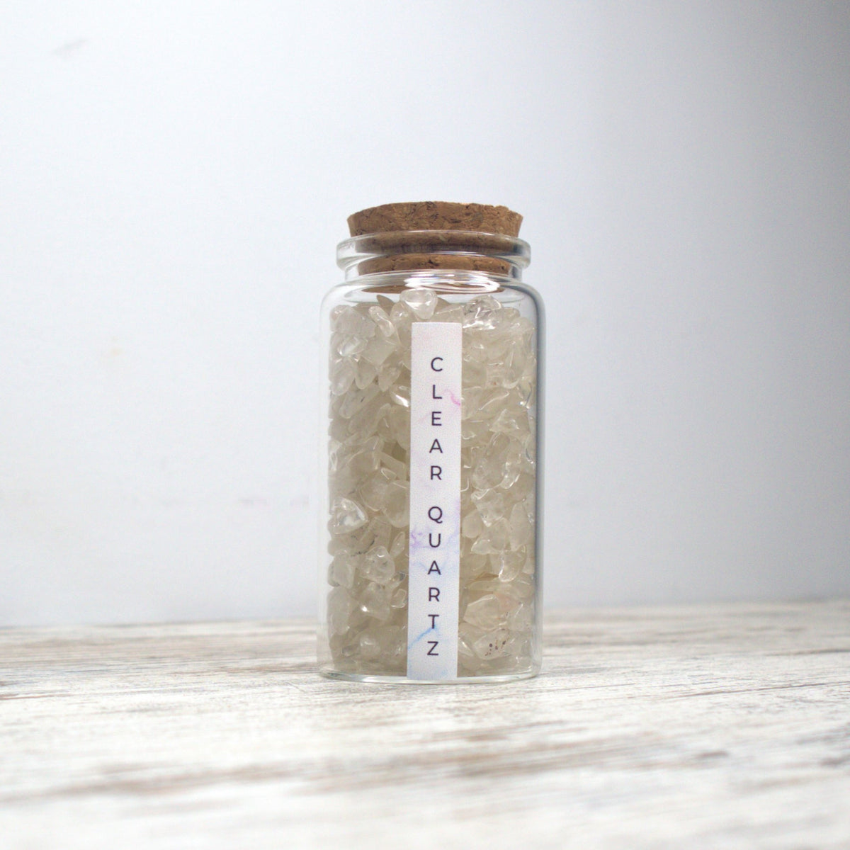Clear Quartz Chips Jar