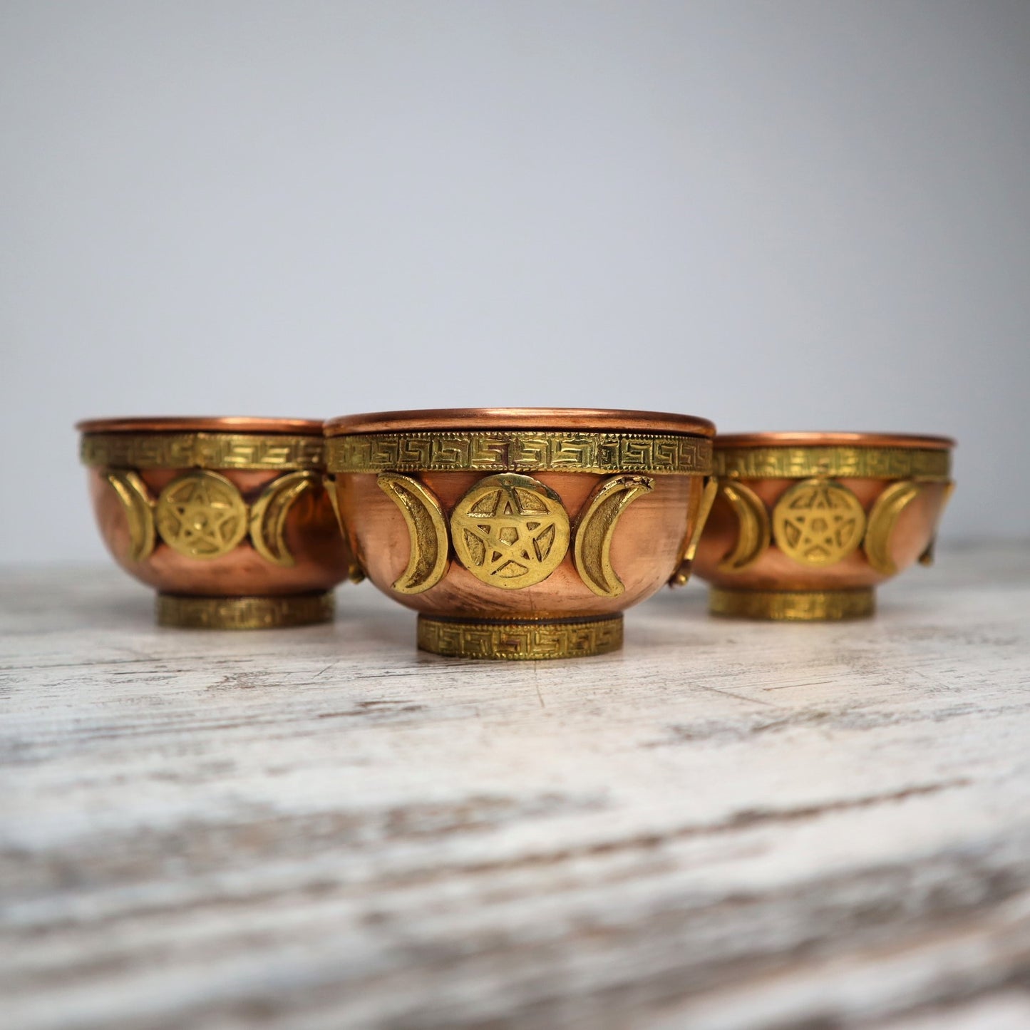 Triple Moon Copper Offering Bowl (7.5CM)
