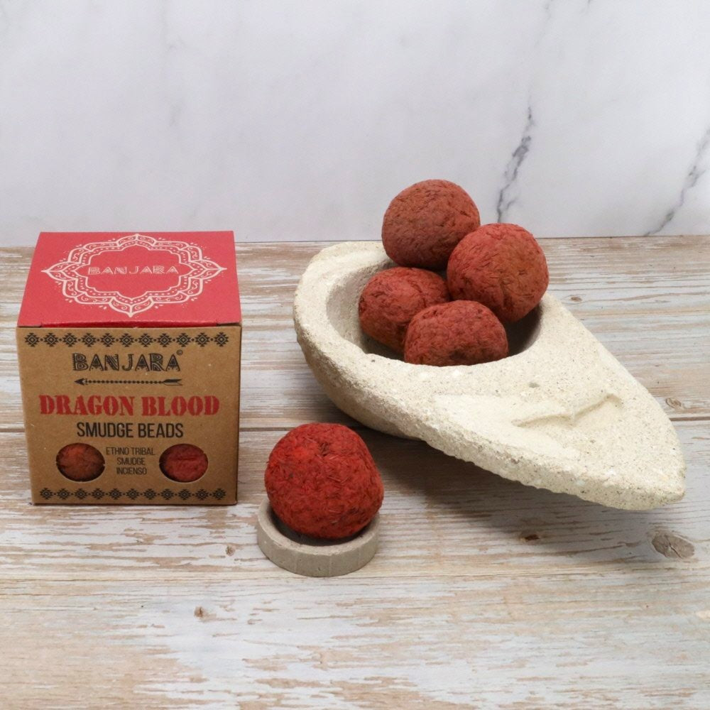 Banjara Dragon’s Blood Smudge Beads | Protection, Cleansing &amp; Energetic Strength