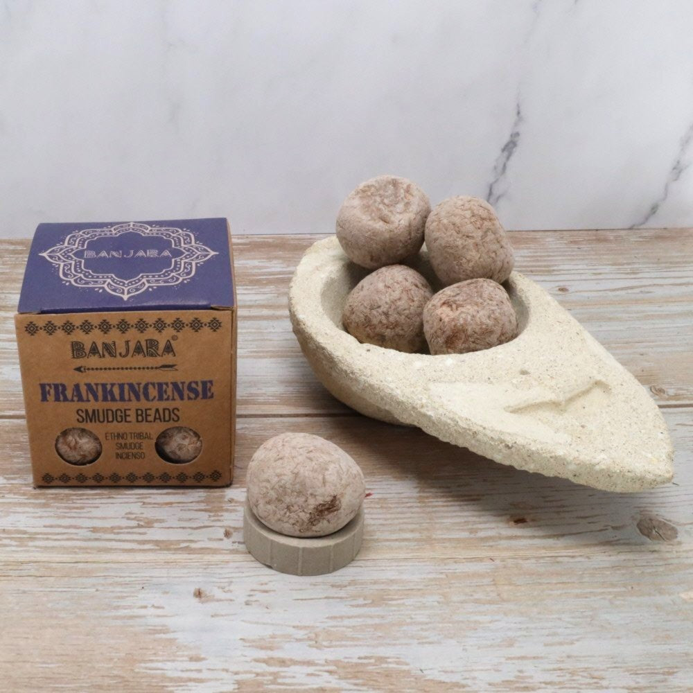 Banjara Frankincense Smudge Beads | Cleansing, Peace &amp; Spiritual Connection