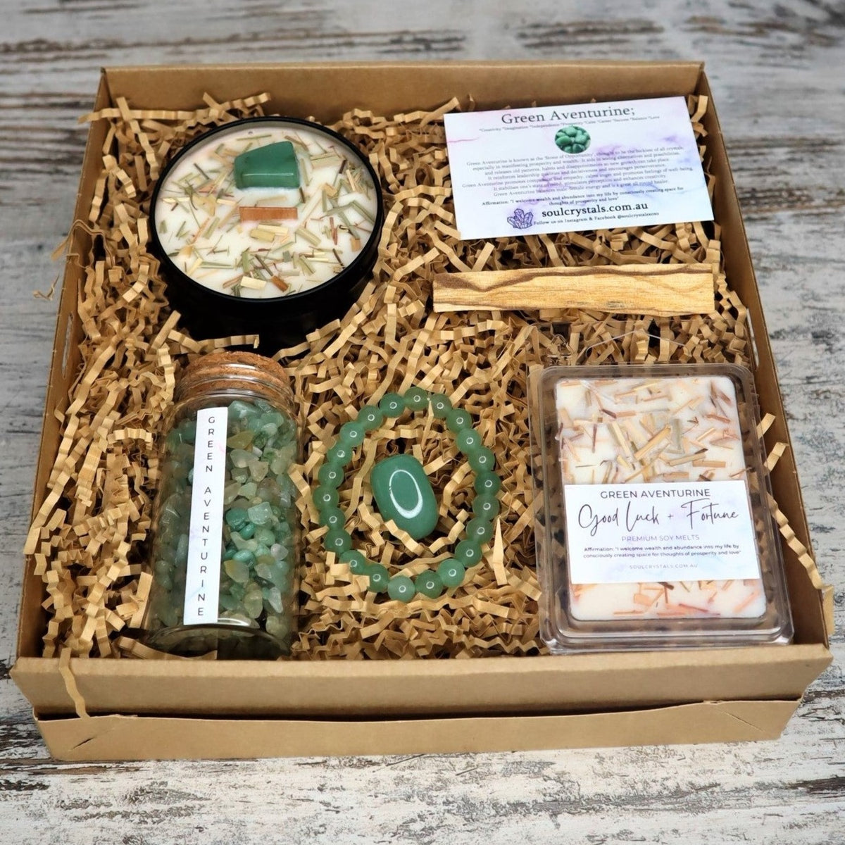 ‘Good Luck + Fortune’ Gift Box | Green Aventurine