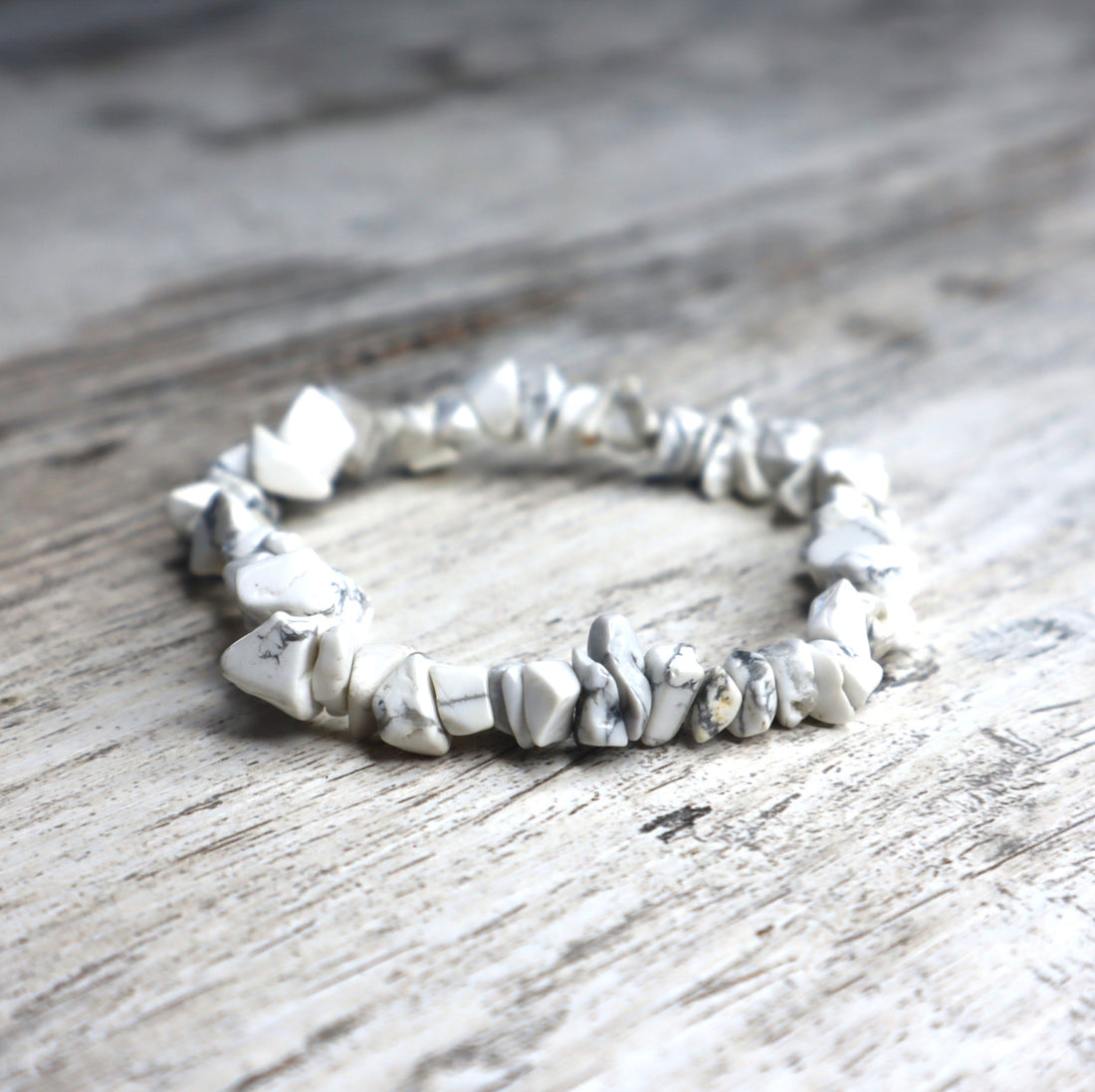 Howlite Chip Bracelet | Calm, Patience &amp; Peaceful Energy