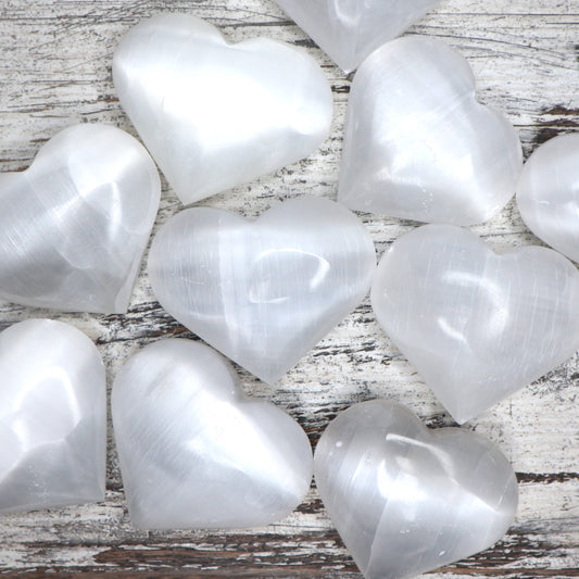 Selenite Hearts