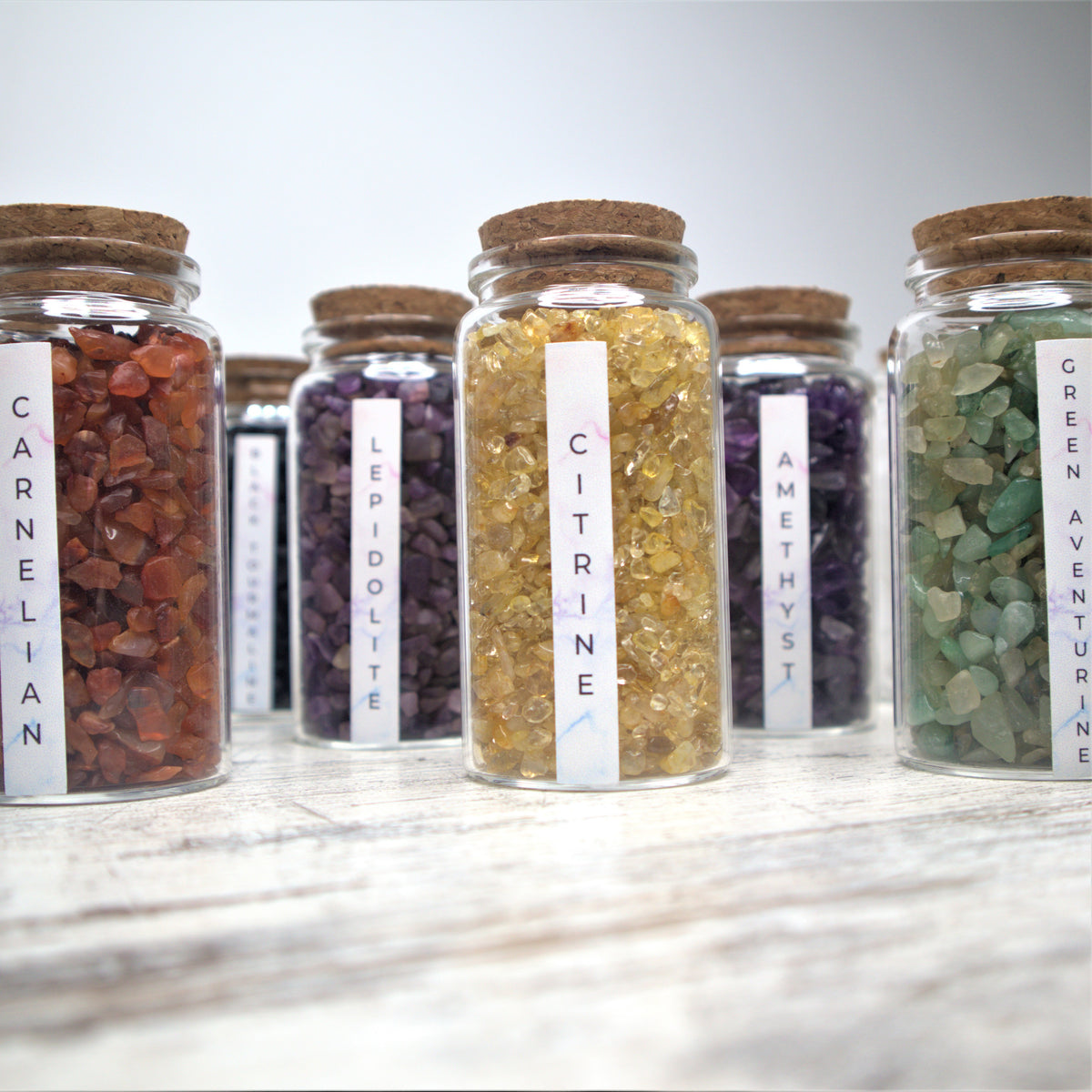 Clear Quartz Chips Jar