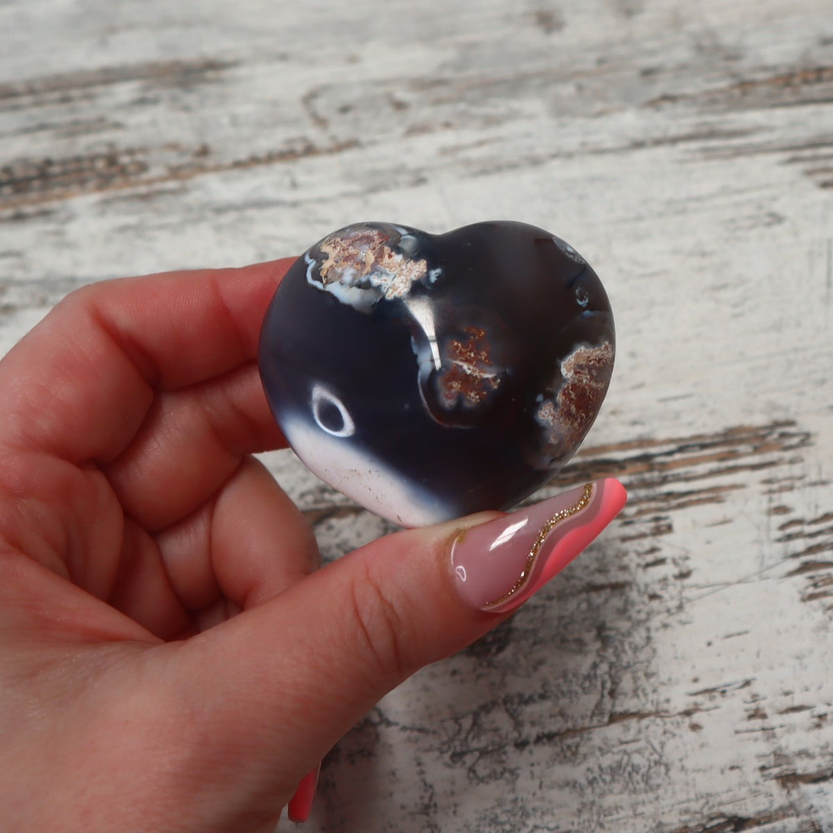 Orca Agate Hearts | Calm, Emotional Healing &amp; Inner Peace