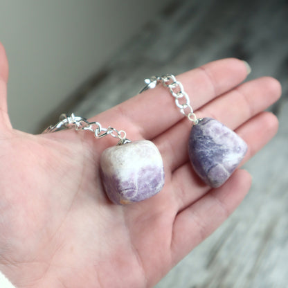 Lepidolite Keychain | Calm, Balance & Emotional Wellbeing