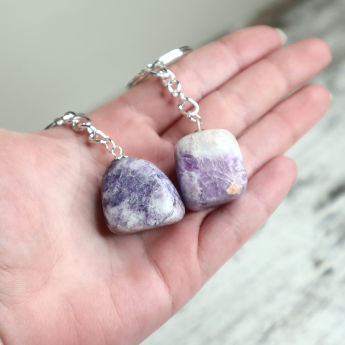 Lepidolite Keychain | Calm, Balance & Emotional Wellbeing