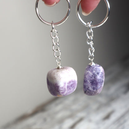 Lepidolite Keychain | Calm, Balance & Emotional Wellbeing