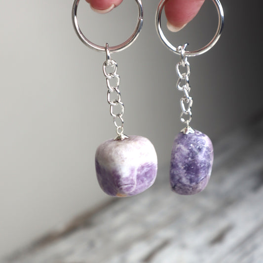 Lepidolite Keychain | Calm, Balance & Emotional Wellbeing