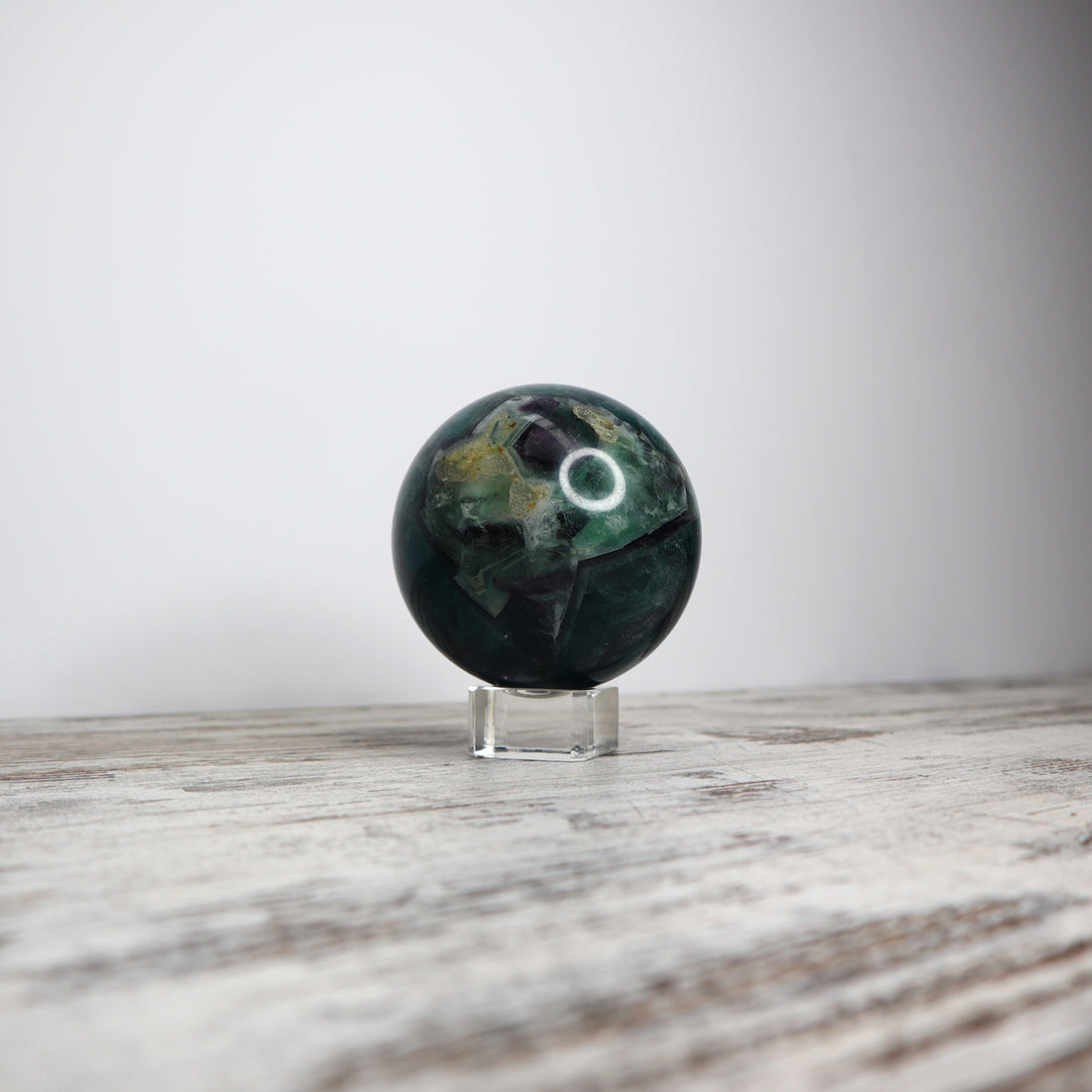 Fluorite Sphere | 1.1kg | Calm, Clarity &amp; Soulful Communication
