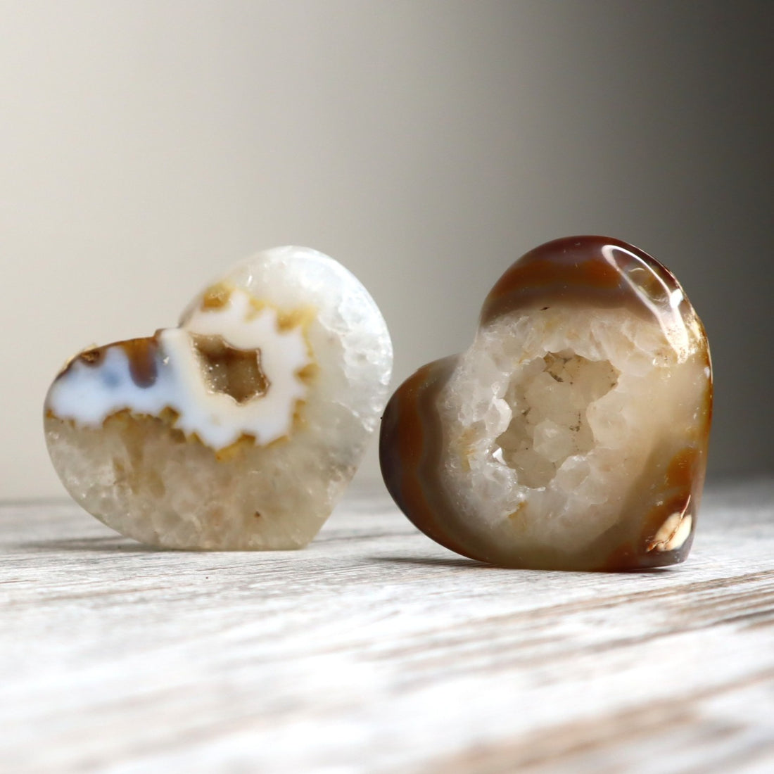 Druzy Agate Heart | 228g | Emotional Healing, Calm &amp; Gentle Strength